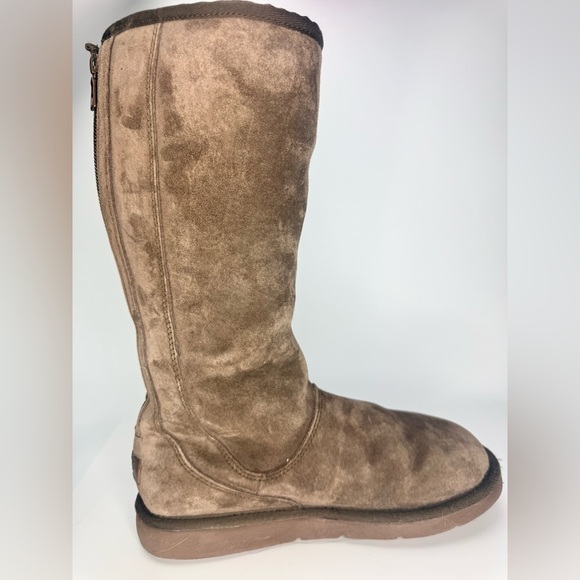 UGG Classic Tall Boots Sunset Brown Women’s Size 9 Shearling Suede Winter - Picture 6 of 9